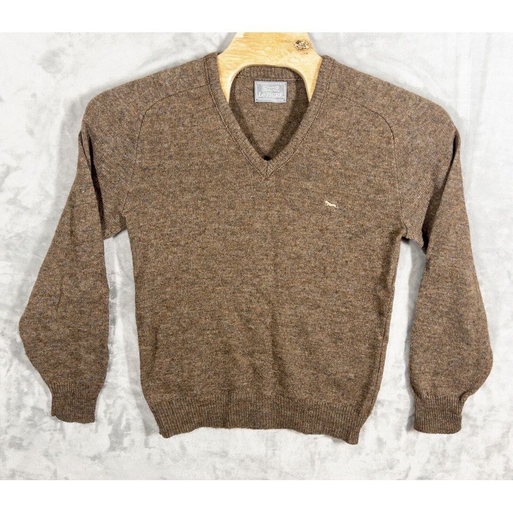 Vintage 80s Le Tigre Wool Sweater Mens Medium Made In‎ USA